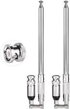 2x Bingfu 20-1300MHz Ham Radio Police Scanner Antenna 8 Sections Telescopic BNC