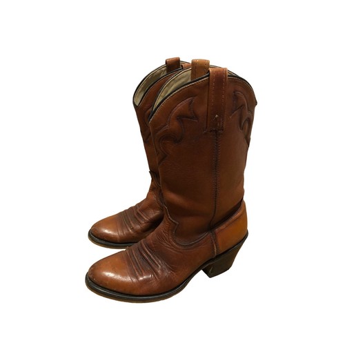 Men's Vintage Acme Cowboy Western Boots Brown Leather Size 8.5 D - Picture 3 of 7