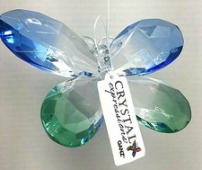Ganz Crystal Expressions Acrylic Butterfly Ornament Suncatcher Blue/Green