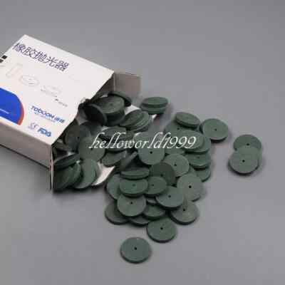 100 Pcs Dental Lab Rubber Polishing Wheels Burs Silicone Polisher Fine ToBoom