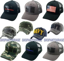 Kbethos USA Flag Patch US Army Navy Military Tactical Operator Trucker Cap Hat