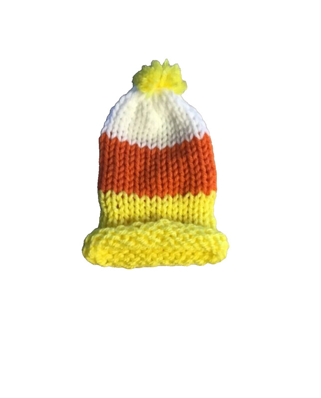 Handmade Candy Corn Halloween Fall  baby Hat Beanie Crochet Preemie  newborn