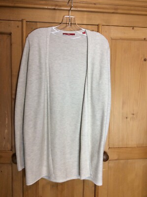 Ladies S. Oliver Size 34 (8) Long  Light Coloured Open Front Cardigan