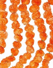 20 Pc Set Artificial Marigold Flower Orange Garlands Indian Wedding Decoration