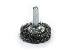 1-1/2" Mounted Crimped Wire Wheel - Carbon Steel Wire