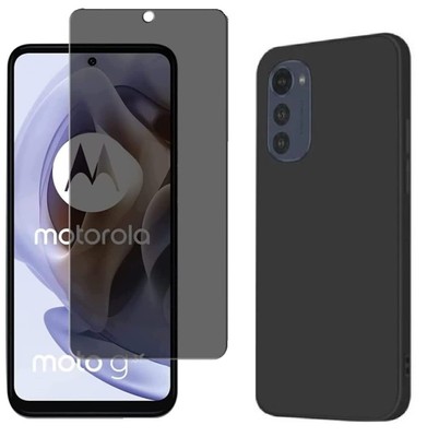 Case Cover + Tempered Glass Anti Spy For Motorola Moto G14 G24 G34 G54 G55 G84