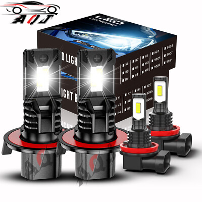 For Jeep Renegade 2015 2016-2020 LED Headlight High/Low + Fog Light Bulbs Combo