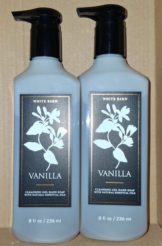 WHITE BARN/Bath & Body Works VANILLA Cleansing Gel Hand Soap Set 2 🫧🆕 8oz.each