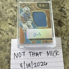 Panini 2021 Select Prime Selections Signatures Amon-Ra St. Brown RC Auto MEM /49