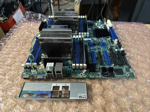 INTEL S2600CP Dual LGA2011 Server MB w/2 x E5-2620 V2 CPU 16GB RAM & Heatsink