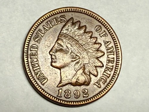1892 XF INDIAN HEAD U.S. Cent. #q1