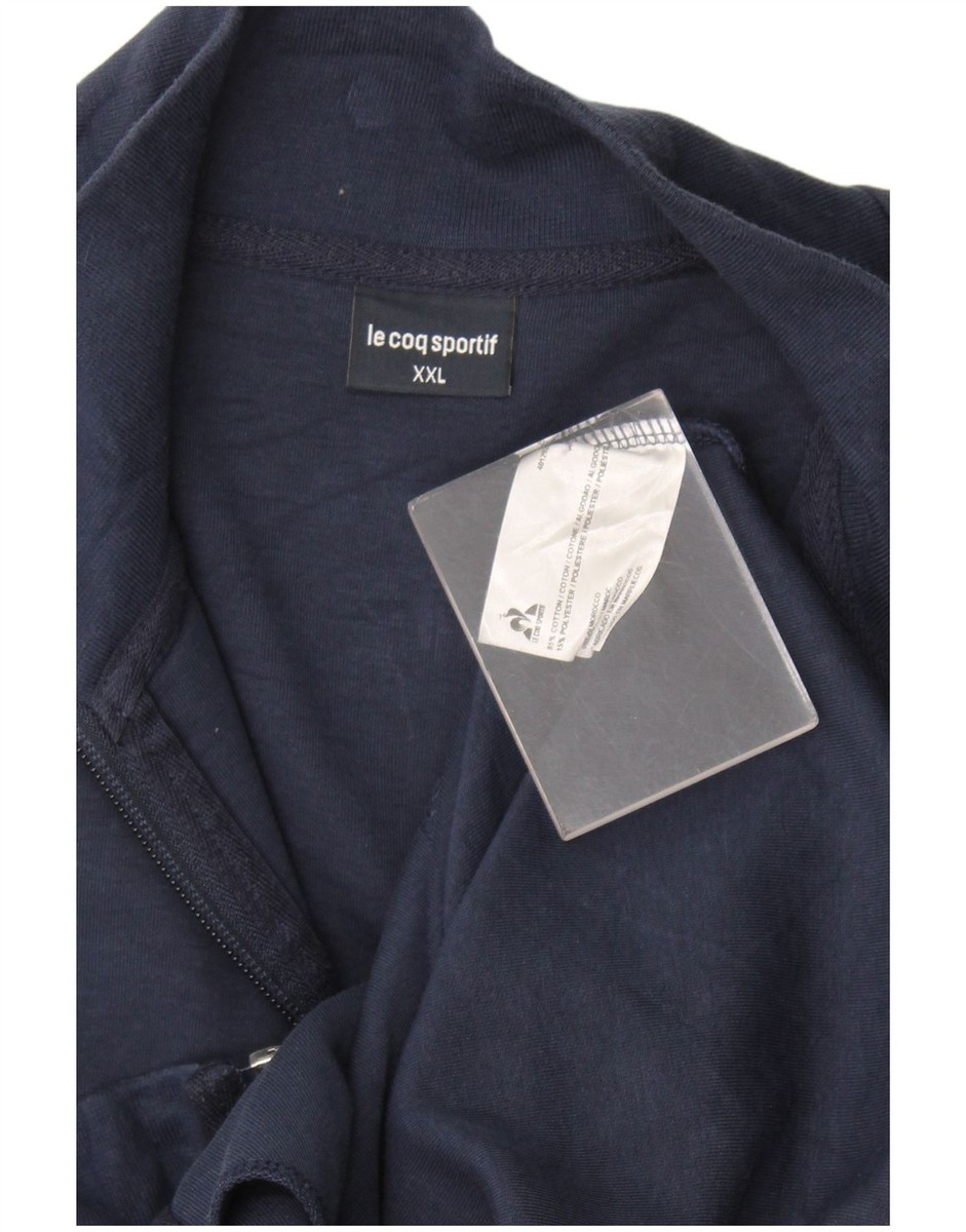 Le Coq Sportif Mens Tracksuit Top Jacket 2XL Navy Blue Cotton SZ11