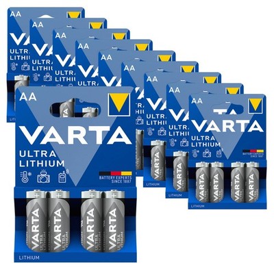 10x Varta ULTRA LITHIUM Batterien AA Mignon 1,5V Mignon 6106 LR6 4er Blister