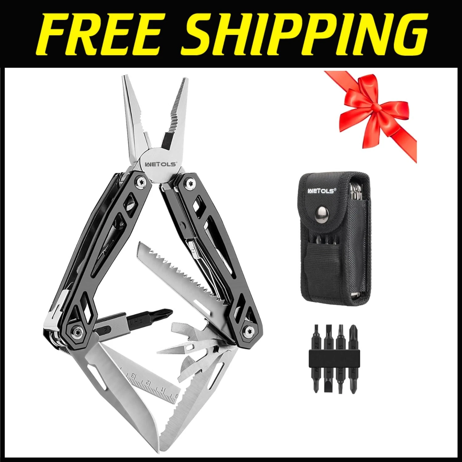 21-in-1 Multitool with Self-locking Pliers & Knife