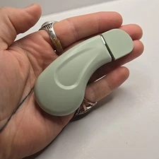 Mint Green Blackhead Remover Facial Pore Scrubber Spatula Tool Stainless Steel