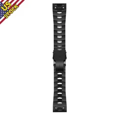 Black 26mm Wristband Bracelet Strap For Garmin D2 Fenix 6 Descent Quatix Watch.