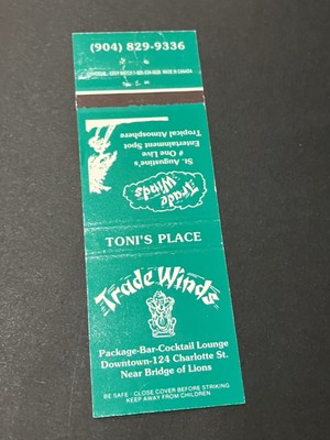 Vintage Florida Matchbook  Trade Winds  St Augustine