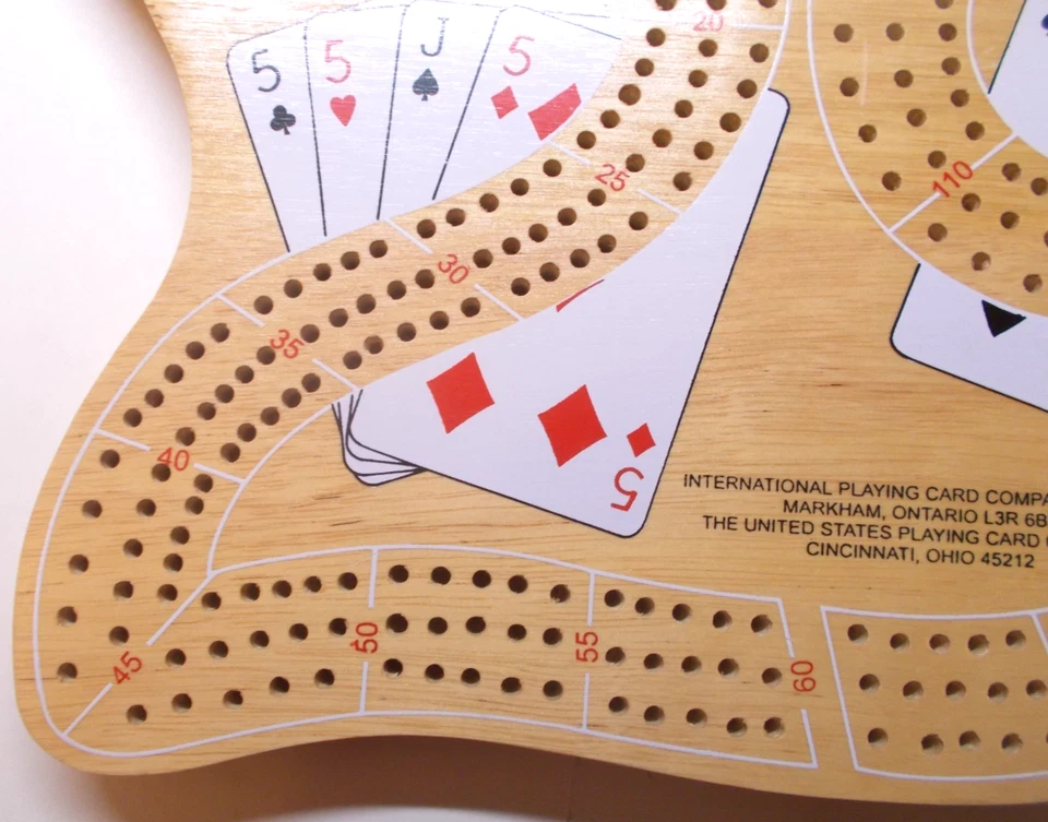 Bicycle Perfect 29 Wooden Cribbage Board 3 Player - Image 3 of 4