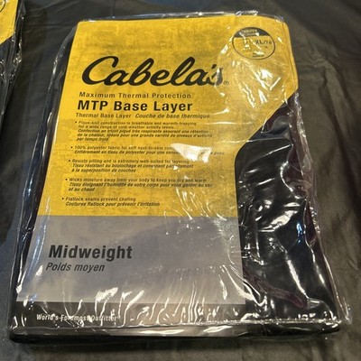 Cabela's Base Layer Pants Youth XL MTP Medium Weight Midweight Black New