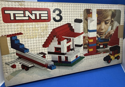 Vintage TENTE Construction Set 3 Original Box & Tray Retro REF 0403
