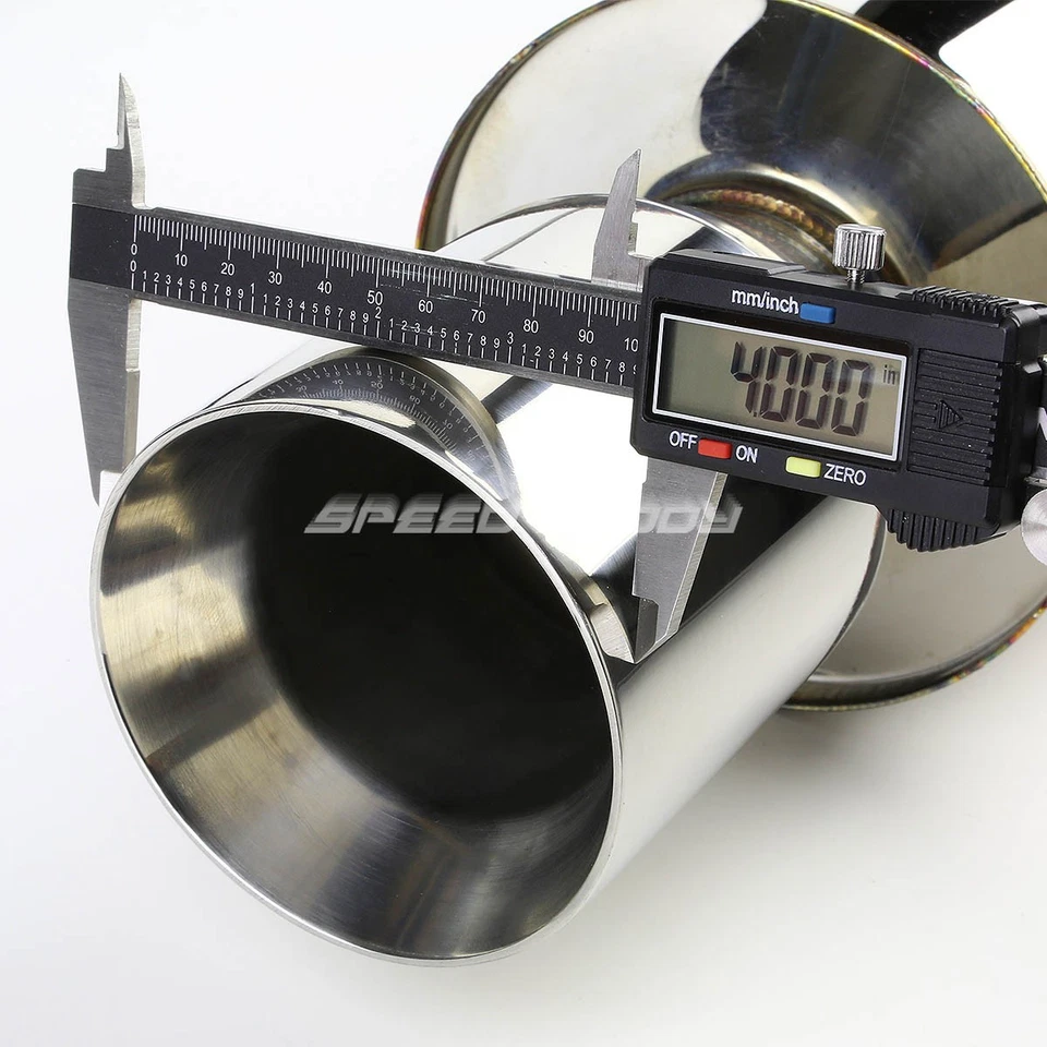 FOR 93-97 HONDA CIVIC DEL SOL EG EH6 4"ROLLED MUFFLER TIP CATBACK EXHAUST SYSTEM — 第 4/4 张图片