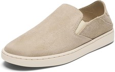 2025 OLUKAI Pehuea Luxe Women's Suede Slip-On Shoes, Tapa/Tapa, 10