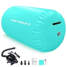 Gymnastics Air Barrel Inflatable Tumble Roller Mat Cheerleading Yoga Backbend...