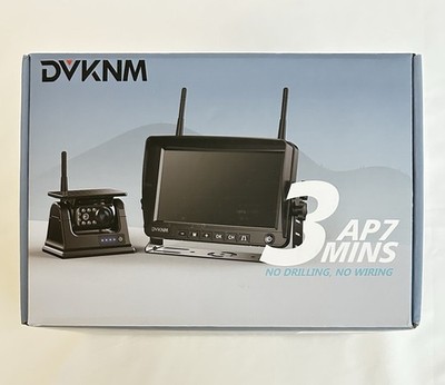 DVKNM Solar Magnetic Wireless Backup Camera System 7'' HD 1080P Monitor
