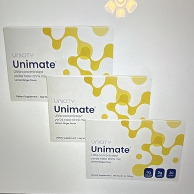 UNICITY Unimate Ginger drink mix 3 box, 90 Saches total instant Ginger Beverage.