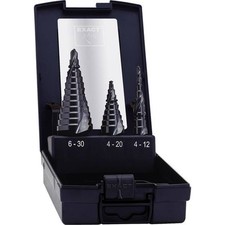 Exact 50071 HSS Step Tip Kit 3 Piece 4 - 12mm, 4 - 20mm, 6 - 30mm Ti