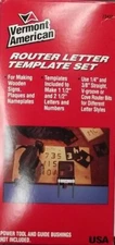 Vermont American 23455 Router Letter Template Set USA