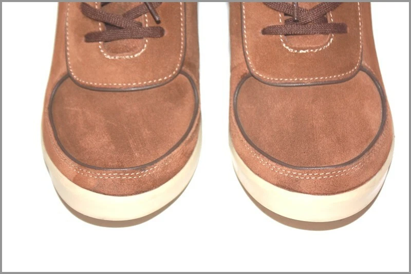 LACOSTE Bottines Compensées à scratchs  Daim Marron Fauve Taille 40 TBE - Photo 4/4