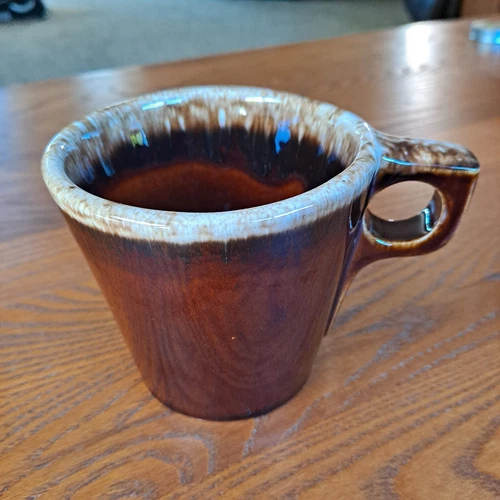 Hull Pottery Brown Drip Glaze Coffee Mug Cup Made in USA 