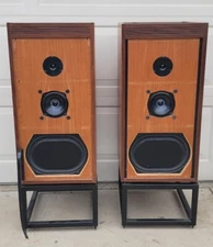 Vintage Linn Isobarik Monitor Speakers w Stands England