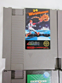 Nintendo NES 4 Games. 3-D World Runner, Tecmo NBA Basketball, Pinball, Ice Hocke