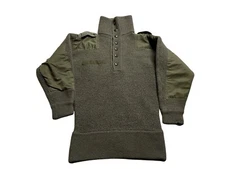 Original Austrian Army Alpine Pullover Knit sweater Olive OD Wool Medium 80s