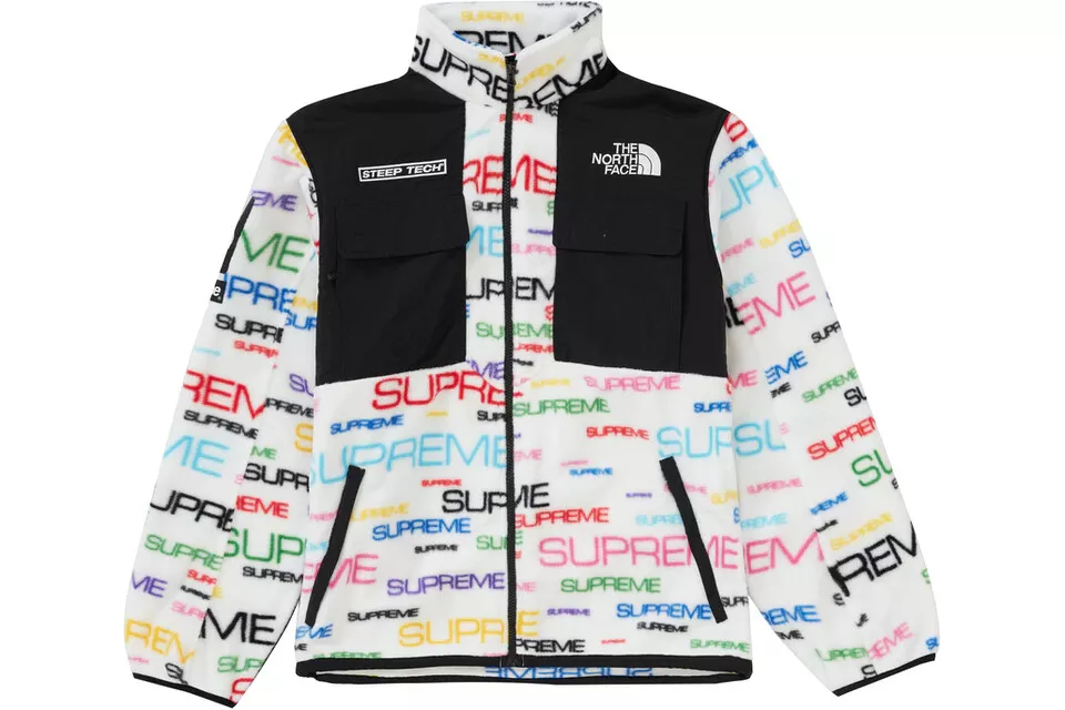 2021 Supreme The North Face Steep Tech Fleece Jacket White sz M In Hand