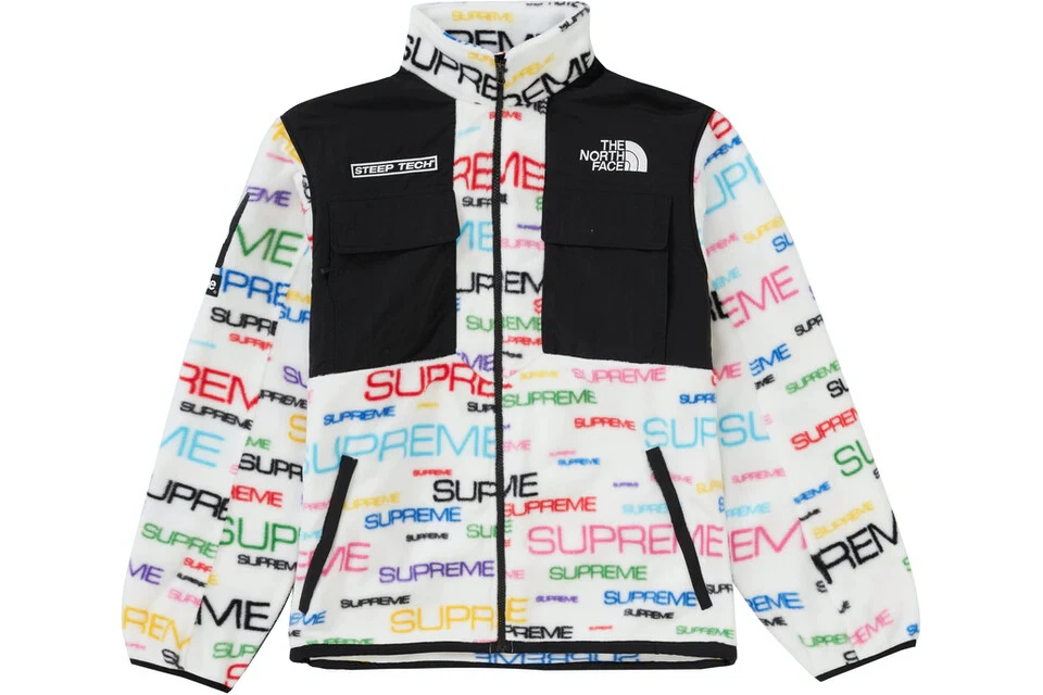 2021 Supreme The North Face Steep Tech veste polaire blanche taille M à la main