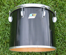 1980's LUDWIG Chicago USA 15" BLACK CORTEX CONCERT TOM for YOUR DRUM SET J125