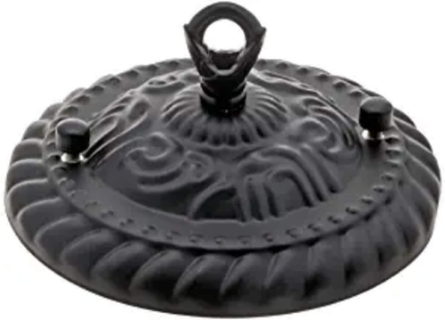 Ceiling Light Plate Lamp Base with Closed Hook and Vintage Rose Pattern Pendant - Picture 11 of 12