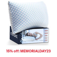 Memory Foam Cooling Pillow Heat and Moisture Reducing Ice Silk and Gel Infused