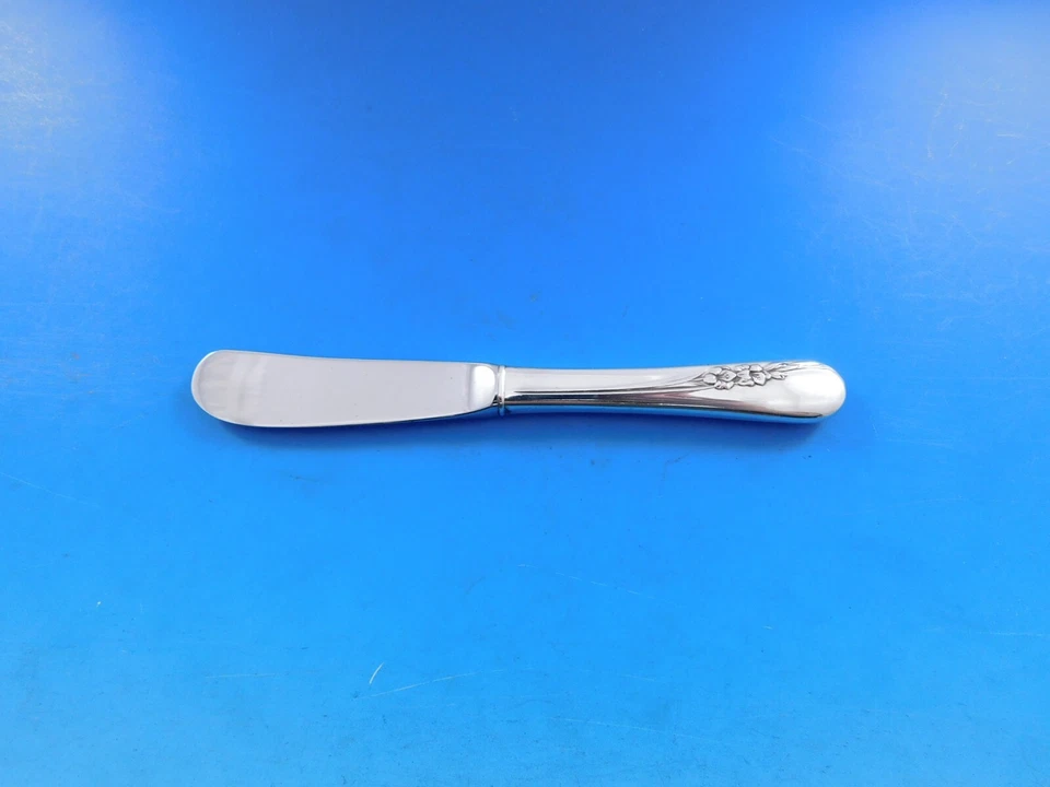 Juego de 12 paletas esparcidor de mantequilla de plata esterlina Blossom Time by International HH Foto 4 de 4
