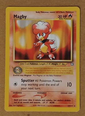 magby pokemon card Pichu And Are The Only New Featured In TCG Pocket's Current Meta put 6 damage counters on the Attacking Pokmon New Magby card details :