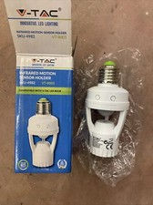 V-TAC PORTALAMPADA E27 CON SENSORE INFRAROSSO E CREPUSCOLARE VT-8005 4982