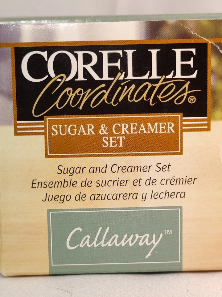 Corelle Coordinates Callaway Ivy Cream Pitcher and Sugar Bowl Set New Sealed Box - Image 4 of 4