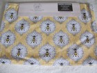 Rachel Ashwell Prairie Bees Ogee on Yellow- Set of 4 Placemats 13 x19-New