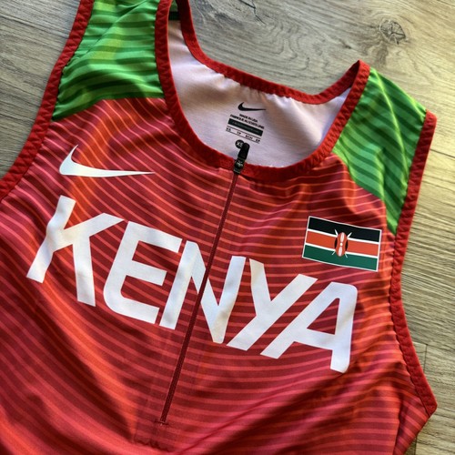 New Nike Pro Elite Kenya Olympic Track & Field Singlet Speedsuit Mens M Medium - Picture 3 of 6