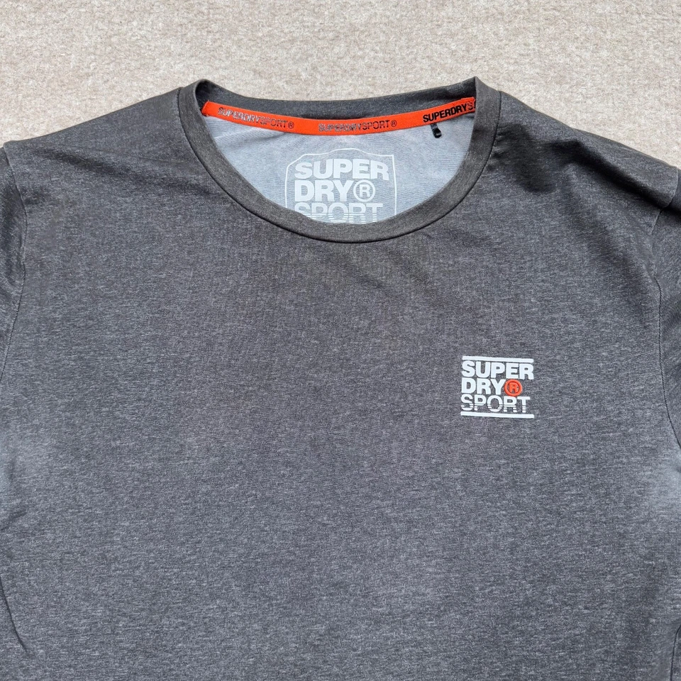 Мужская рубашка Superdry серая большая L короткий рукав легкая функциональная для взрослых - Изображение 4 из 4