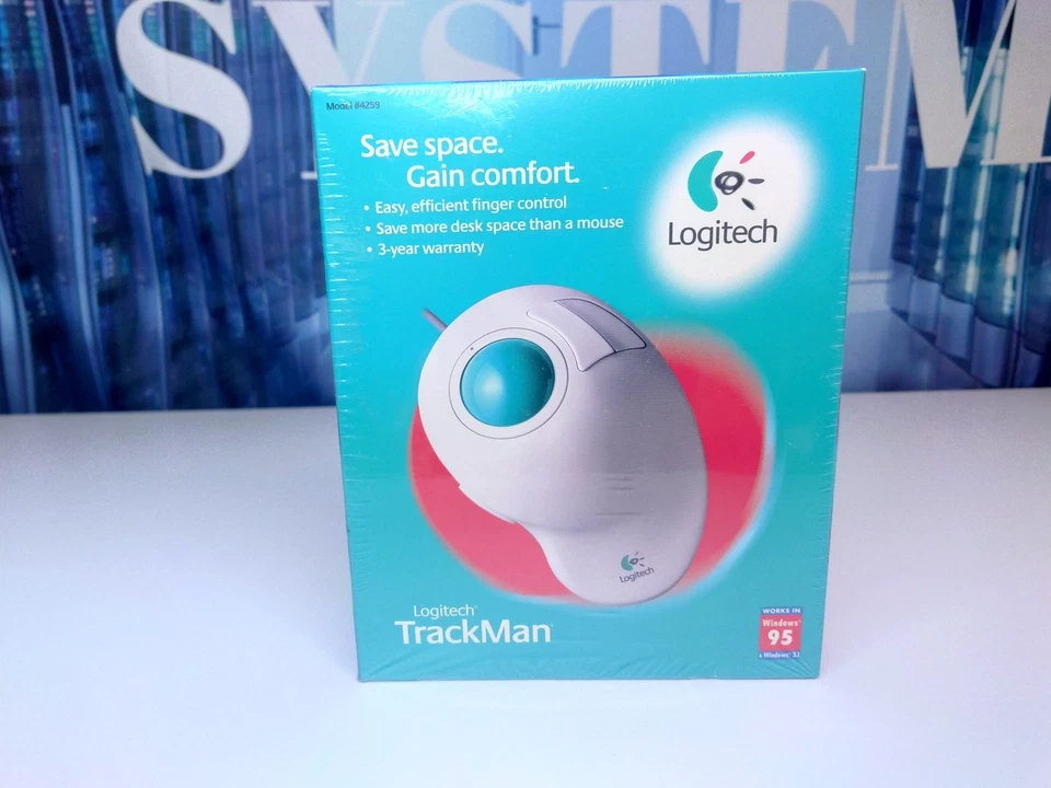 Logitech Trackman 904259-0403 804108-1000 4259 PS2 Serial Trackball DOS/ Windows - Image 2 of 4