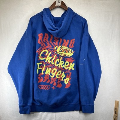 Raising Canes Chicken Fingers Mens Hoodie Sweatshirt 2XL Lounge Streetwear *WEAR